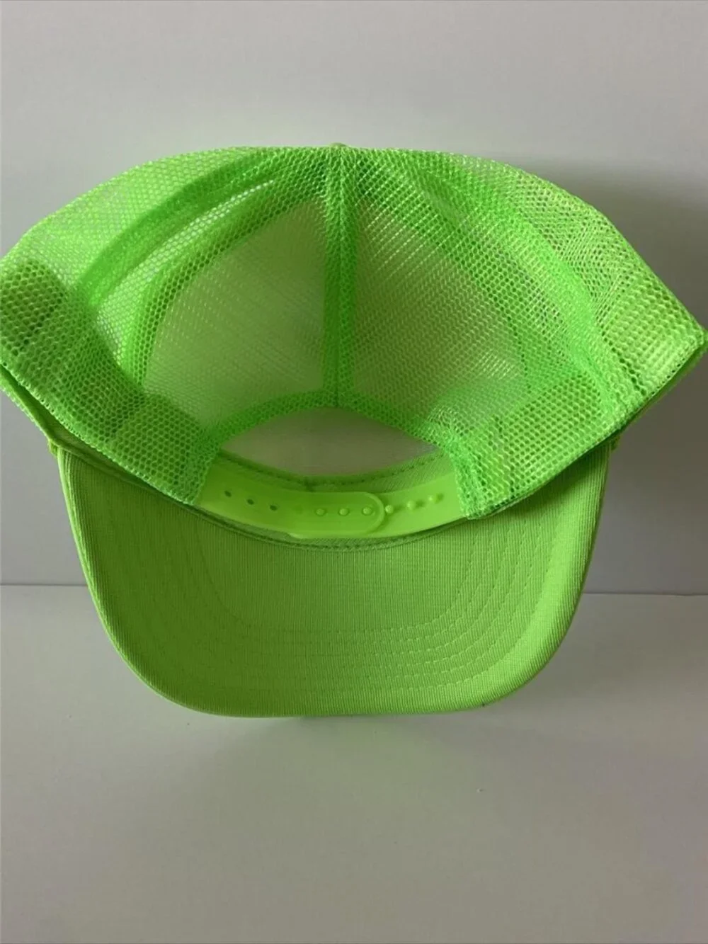 Retro Family Fun Day Foam Trucker Hat Neon Green White Rope Snapback Cap New 80s